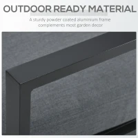 Outsunny 5-Piece Aluminium Garden Furniture Sets, 4 Seater Outdoor Conversational Dining Set with Gas Fire Pit Table Cushions for Yard, Poolside, Patio, Grey(m-7)