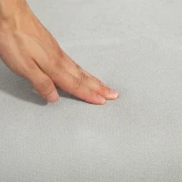 HOMCOM Mecedora Tapizada en Lino Silla Mecedora con Patas de Madera de Caucho y Reposabrazos Carga 150 kg Gris(m-9)