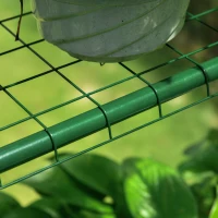 Outsunny Serra da Giardino Esterno in PVC Trasparente, Serra da Balcone con Scaffali per Piante Orto 1.43 x 1.43 x 1.95m(m-9)