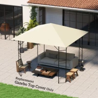 Outsunny 3 x 3(m) Gazebo Canopy Replacement, for 01-0867 - Cream(m-10)