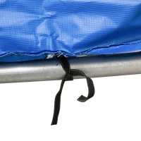 HOMCOM Copertura Imbottita Bordo Trampolino, Protezione per Tappeto Elastico Giaridno in Plastica, Ø244cm, Nessun Foro per Palo, Blu(m-7)