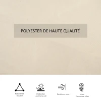 Outsunny 4 parois latérales pour pavillon de jardin tonnelle rigide 300 x 400 cm protéger de la pluie vent soleil beige(m-7)