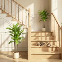 HOMCOM 90cm Lifelike Fake Tree, Artificial Dracaena Tree with Bendable Trunks, Green(m-2)