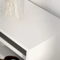 HOMCOM Sapateira para 16 Pares de Sapatos com 4 Gavetas e Prateleiras Ajustáveis 95x26x95 cm Branco(m-14)