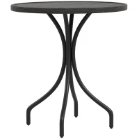 Outsunny Φ66cm Galvanised Steel Garden Table - Grey(m-10)