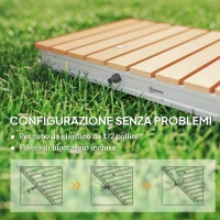 Outsunny Doccia da Giardino Portatile con Altezza Fino a 4 m e Getti d'Acqua Regolabili, 70x55 cm, Legno(m-7)