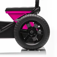 AIYAPLAY Pedal Go Kart for Kids 2-5 Years, with Silent EVA Wheels, Metal Frame, Pink(m-9)