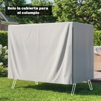 Outsunny Funda Protectora Impermeable para Balancín de Jardín 3 Plazas con Cremallera Antipolvo y Antiviento 215x155x150 cm(m-6)