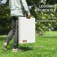 Outsunny Doccia da Giardino Portatile con Altezza Fino a 4 m e Getti d'Acqua Regolabili, 70x55 cm, Legno(m-8)