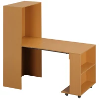 HOMCOM Tavolo Pieghevole da Pranzo max 3 Persone, in Truciolato e Acciaio, 75x144x144.5 cm, color Legno(m-1)