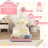 AIYAPLAY Toddler Bed with Storage, Guardrails, Sun Design, for Ages 3-8 Years, Fits 140 x 70cm Mattress,(m-7)