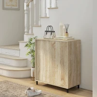 HOMCOM Mobile Scarpiera a 4 Livelli in Truciolato e Acciaio con Ripiani Regolabili, max 12 Paia 80x40x93 cm(m-10)