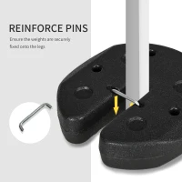 Outsunny Gazebo Weights Set of 8, 24KG Weights for Gazebo Legs with Reinforce Pins and Carry Belt, for Gazebos Shelters Marquees Tents(m-5)