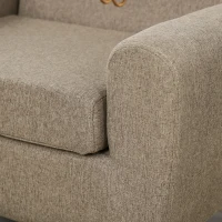HOMCOM Kids Sofa Toddler Chair Children Armchair for Preschool Bedroom Playroom with Ear Modeling Wood Brown(m-8)