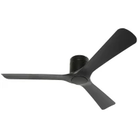 HOMCOM Ventilator de tavan reversibil cu 3 pale, 6 viteze, timer de până la 8 ore și telecomandă, negru(m-1)