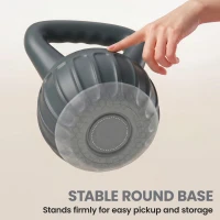 SPORTNOW Kettlebell for Strength Training Kettle Bell with Non-Slip Handle 10 kg Grey(m-7)