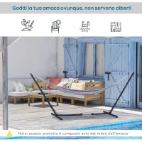 Outsunny Supporto Struttura Portante per Amaca Regolabile Capacità Max. 120Kg(m-6)