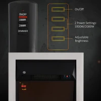 HOMCOM Contemporary Electric Fireplace Coal Burning Flame Effect Inset Fire Place Space Heater Glass View LED Lighting with Remote Control, 1000W/2000W, Silver(m-4)