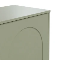 HOMCOM Tall Bathroom Cabinet with Arched Doors - Light Green(m-10)