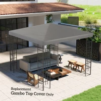 Outsunny 3 x 3(m) Gazebo Frame Replacement - Grey(m-7)