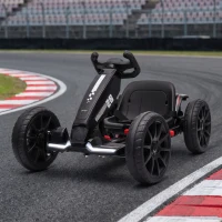 AIYAPLAY Elektro Go-Kart für Kinder 12V Gokart mit 2 Motoren, 4-fach verstellbarem Sitz Sanftanlauf EVA-Räder LED-Scheinwerfer(m-9)