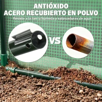 Outsunny Invernadero Pequeño para Cultivo de Plantas con 4 Ventanas Marco de Acero y Cubierta de PE Anti-UV 200x80x45 cm Verde(m-7)