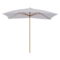 Outsunny Parasol droit rectangulaire Parasol de jardin grande taille grande taille dim. 3L x 2l x 2,5H m blanc(m-1)