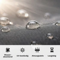 Outsunny Gartenmöbelabdeckung Abdeckung Schutzhülle für Outdoor-Möbel, 215 cm x 155 cm x 150 cm, Dunkelgrau(m-4)