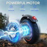 SPORTNOW Foldable Electric Scooter with 350W Motor, Up to 25km/h(m-4)