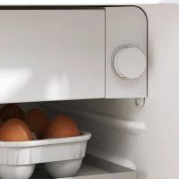 HOMCOM 46 Litre Lockable Countertop Fridge - Cream White(m-8)