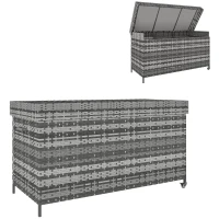 Outsunny 627 L Rattan Storage Box - Dark Grey(m-11)