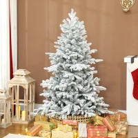 HOMCOM 5ft Snow Flocked Artificial Christmas Tree(m-10)
