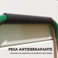 Outsunny Aireador de Césped Manual con 5 Púas Huecas Mango Antideslizante Herramienta de Perforación de Césped Verde Oscuro(m-7)