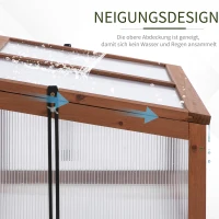 Outsunny Mini-kas, kleine kas voor de tuin, met polycarbonaatplaten, goede lichtdoorlatendheid, 100L x 65B x 40H cm(m-4)