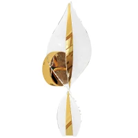 HOMCOM Led Wall Lamp 2 Pack, 13W Modern Indoor Spiral Wall Light, Colour Temperature Adjustable 3000K/4000K/6500K, for Bedroom, Living Room, Hallway, Stairs, Gold Tone(m-11)