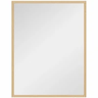 HOMCOM Espelho de Casa de Banho 70x90 cm Espelho de Parede Decorativo para Sala Entrada Corredor Horizontal ou Vertical Madeira(m-1)