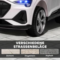 HOMCOM kindervoertuig elektrische auto elektrische kinderauto voor kinderen vanaf 3 jaar wit(m-8)