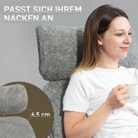 HOMCOM Bureaustoel met verstelbare hoofdsteun, ergonomische bureaustoel, kantelfunctie, in hoogte verstelbaar, Donkergrijs(m-7)