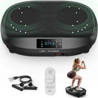 Piattaforma vibrante, 5 programmi (incluso HIIT) + elastici di resistenza, 50,8x35,6x12,7 cm, Nero(m-2)