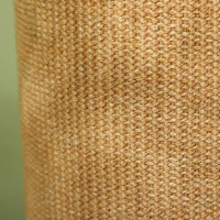 PawHut Kattenkrabton met Veel Ruimte, Pluche Overtrek, Sisal-Oppervlak, Φ35 x 60H cm, Bruin-Beige, 10 kg(m-9)