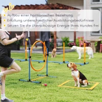 PawHut Agility Set voor Honden 9-delig - Complete Behendigheidstraining Kit voor Spel en Training(m-5)