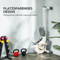 SPORTNOW Roeiapparaat met 16 verstelbare niveaus, LCD-monitor en mobiele telefoonhouder, voor thuisfitness, 150 kg belastbaar(m-5)