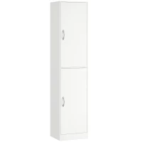 HOMCOM 180 cm hoge boekenkast, moderne kast met 5 niveaus en verstelbare planken, vrijstaande opbergkast, wit(m-1)