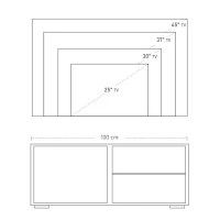HOMCOM TV-meubel Tv-dressoir(m-4)