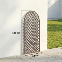 Outsunny Garden Trellis, Decorative Trellis Panels for Climbing Outdoor Plants, Vegetables, Vines, Flowers, Natural Wood Finish(m-3)