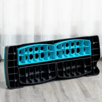 HOMCOM Aerobic Step with 3-Level Adjustable Heights for Home, Office Exercise, Black and Blue(m-8)