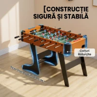 SPORTNOW Masă de fotbal pliabilă cu mânere antiderapante, 2 mingi și scor manual, maro(m-8)