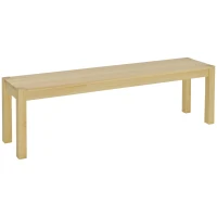 HOMCOM Massief houten bank, 3-zits, bank, keukenbank, grenenhout, naturel(m-11)