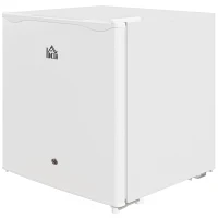 HOMCOM 46 Litre Lockable Countertop Fridge - Cream White(m-11)