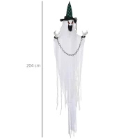 HOMCOM Geest decoratie voor Halloween, Griezelig huilen en beweging, op batterijen(m-3)